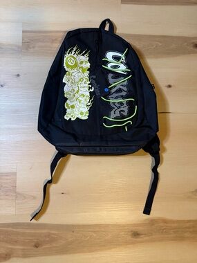 Cookies Graphic Skull backpack with Neon Green Accents